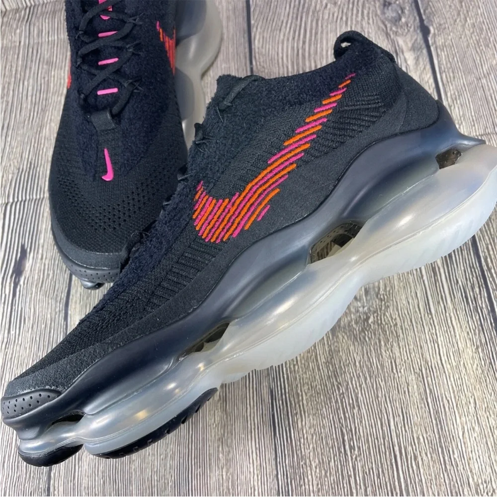 NWT Nike Air Max Scorpion FK Flyknit Black‎ Fireberry Red Shoes Sz 8 No Box
